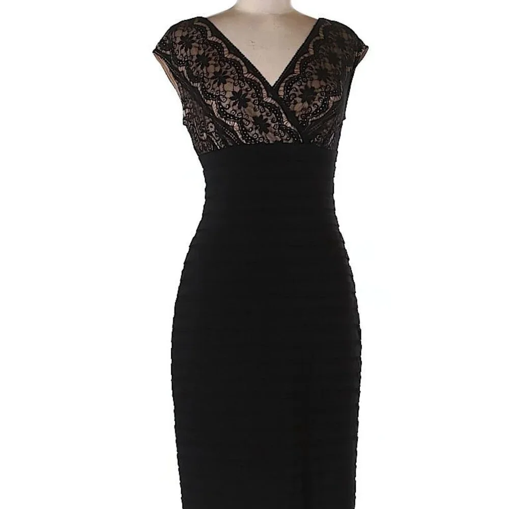 adrianna-papell-lace-bodice-banded-dress 18 - Picture 2 of 4